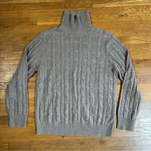Cable-Knit Cashmere Turtle-neck Sweater from Neiman Marcus